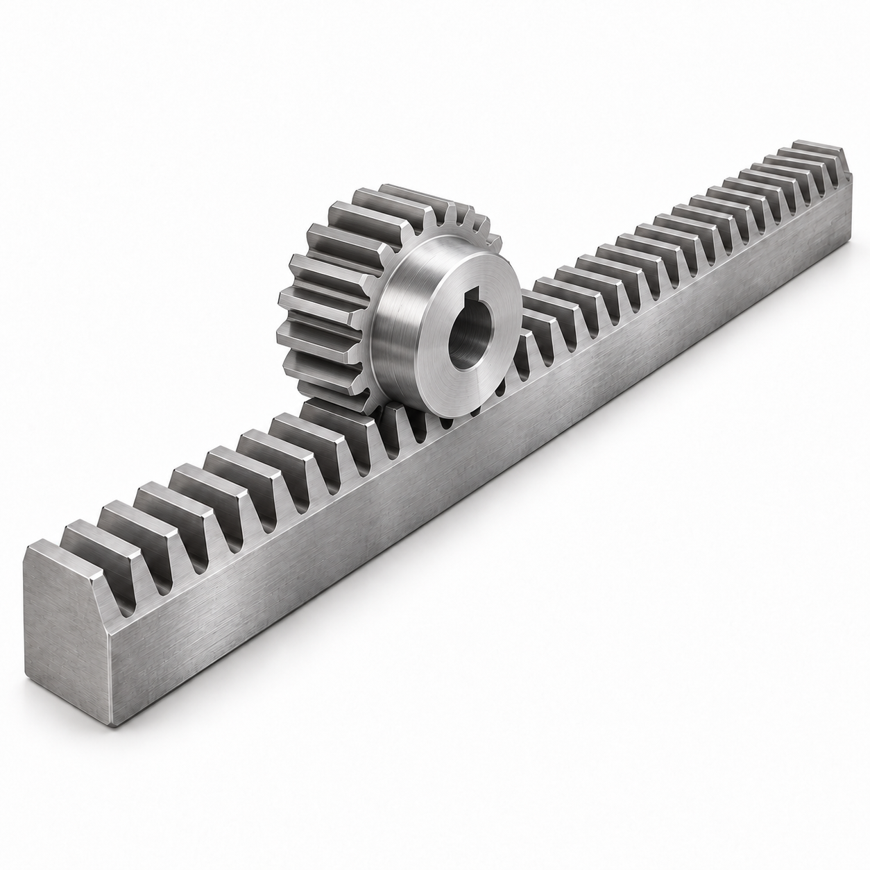 Rack Gears product render for industrial power transmission